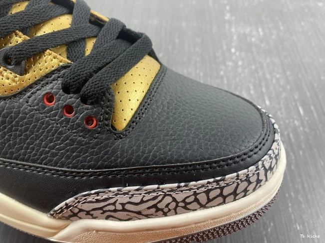 Reps TBK Jordan Air Black 3 Gold CK9246-067 WMNS 0724